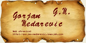 Gorjan Medarević vizit kartica